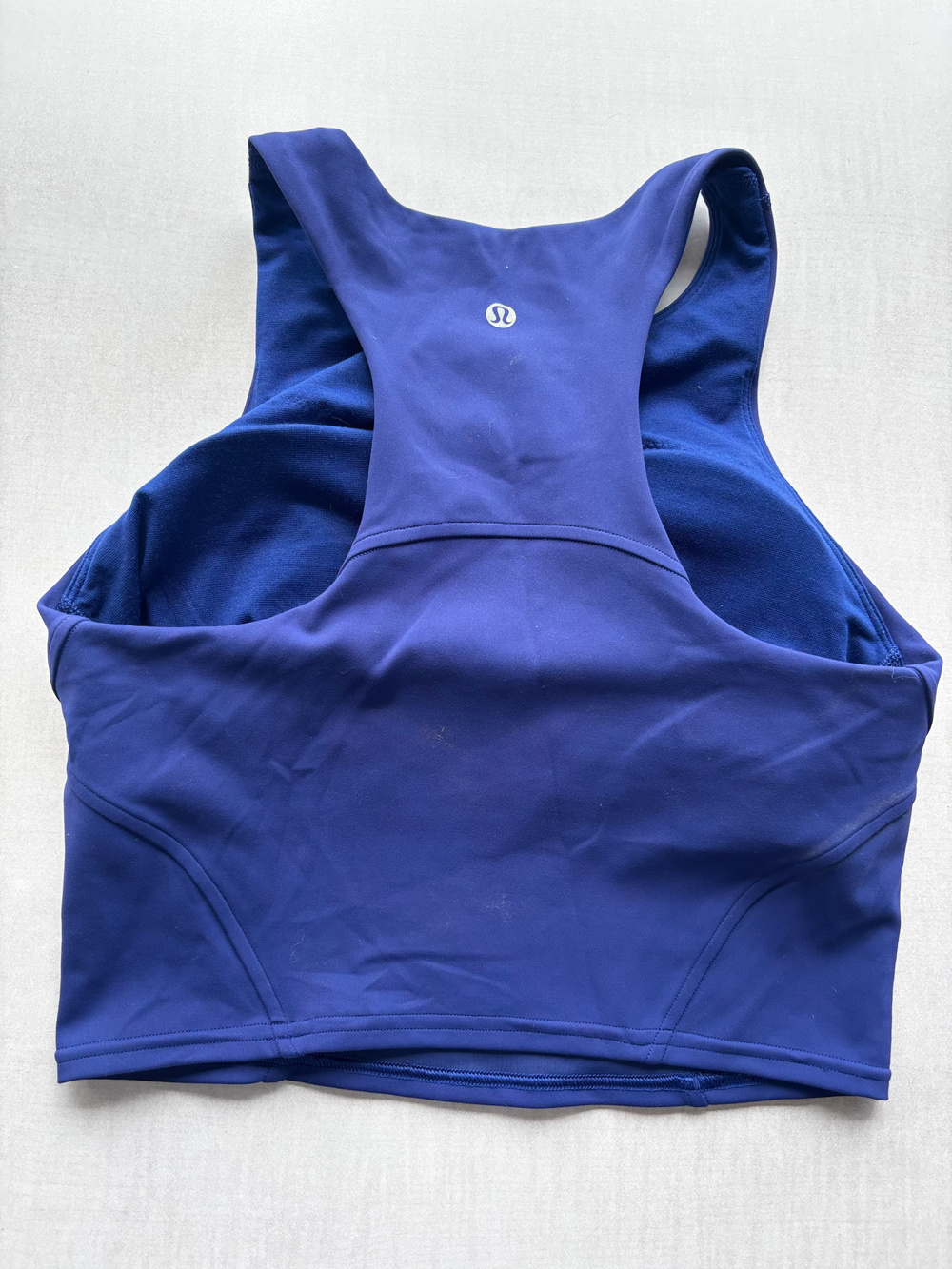 Lululemon Sports Bra Crop Top Blue Racerback Size 6